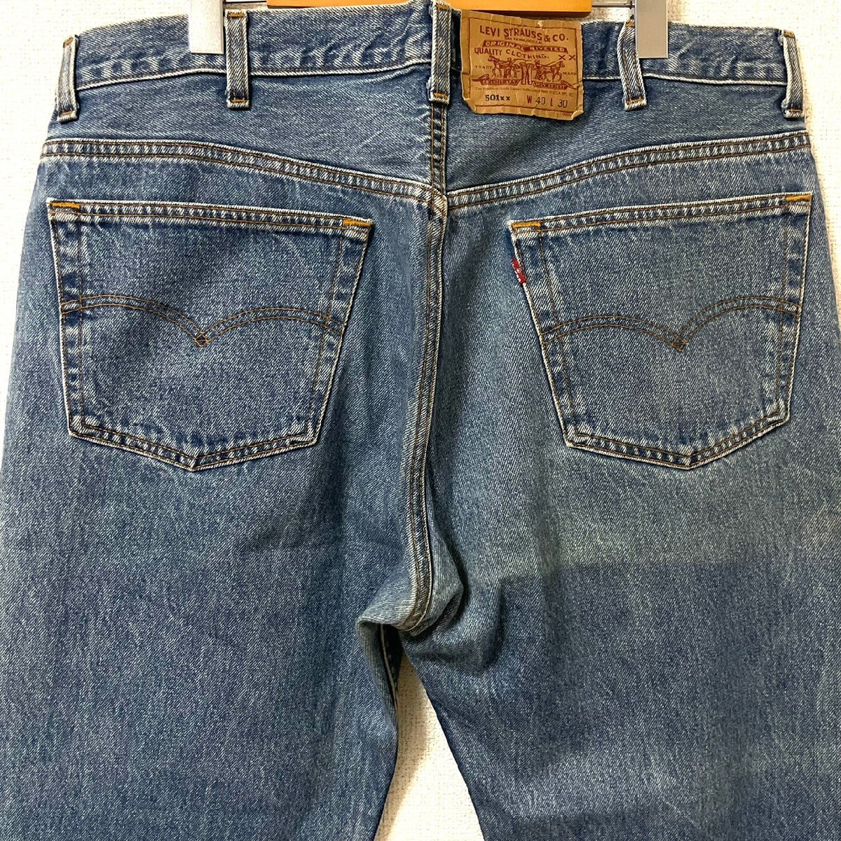 (^w^)b USA製 リーバイス 501 xx 0000 80s 90s ヴィンテージ デニム ジーンズ ジーパン Levi's 脇割 オリジナル ボタン 653刻印 W40 6406EE_画像4