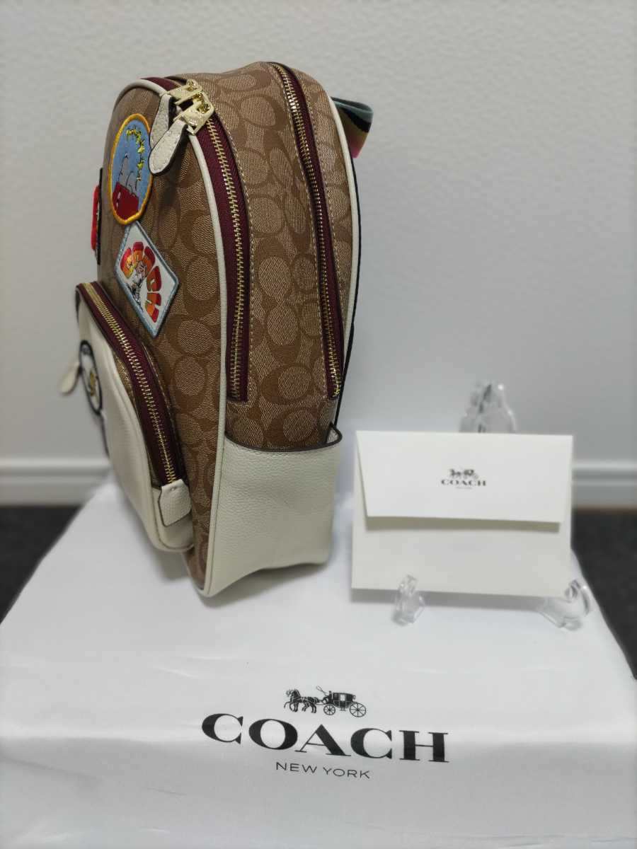 COACH コーチ スヌーピー コラボ リュック ブラウン ワッペン｜PayPay