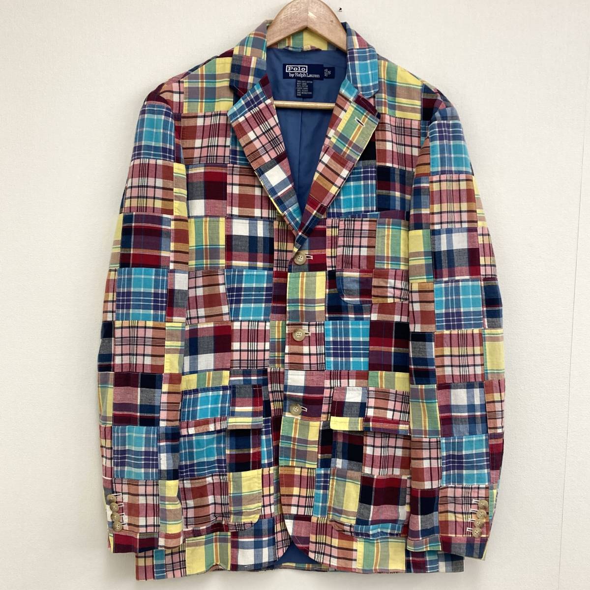 POLO RALPH LAUREN лоскутное шитье tailored jacket проверка мужской S размер Polo Ralph Lauren блейзер красочный общий рисунок 2120120