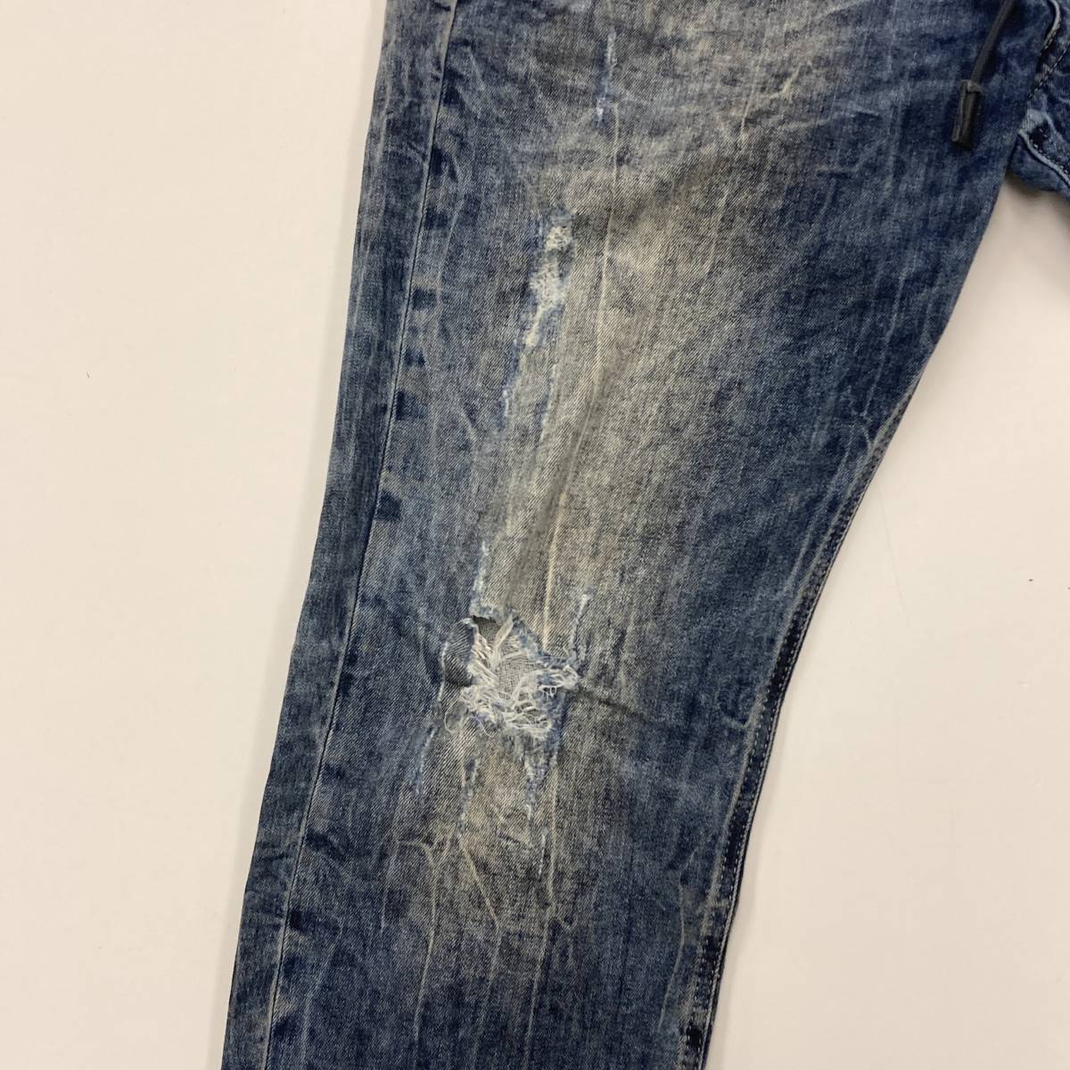 DIESEL Jogg Jeans NARROT ダメージ加工 ジョグジーンズ メンズ W28 ディーゼル ジョガーパンツ スウェットデニムパンツ 2120288の画像8