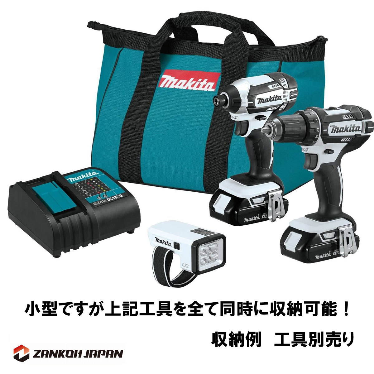 マキタ ツールバッグ 工具箱 ツールケース ツールボックス MAKITA 純正 ドリル2個 各種同時収納可能 ブルー 青（29cm×22cm×22cm）d_画像3