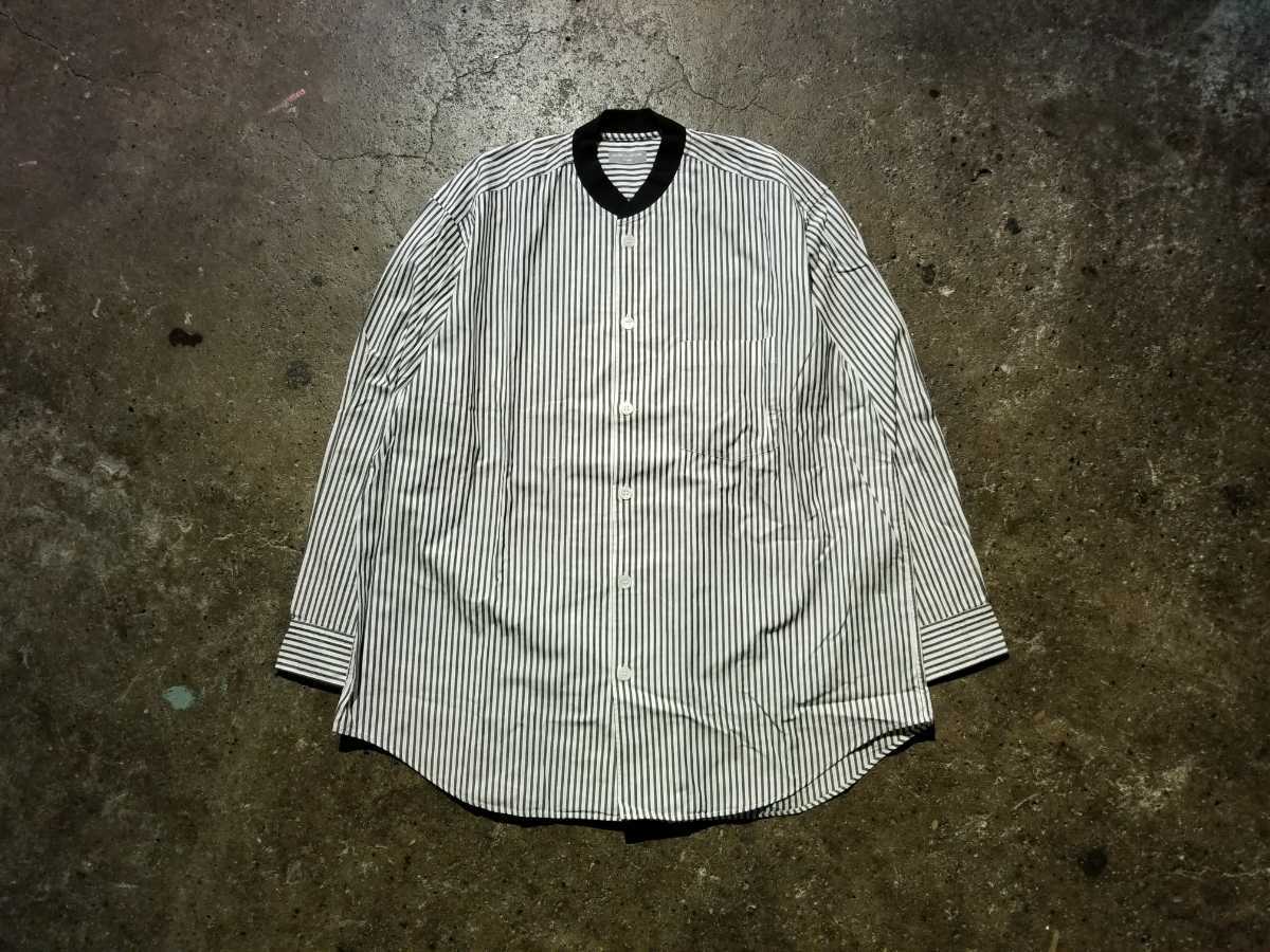 COMME des GARCONS HOMME 99ss リブカラーストライプシャツ 1999ss AD1998 90s コムデギャルソンオム