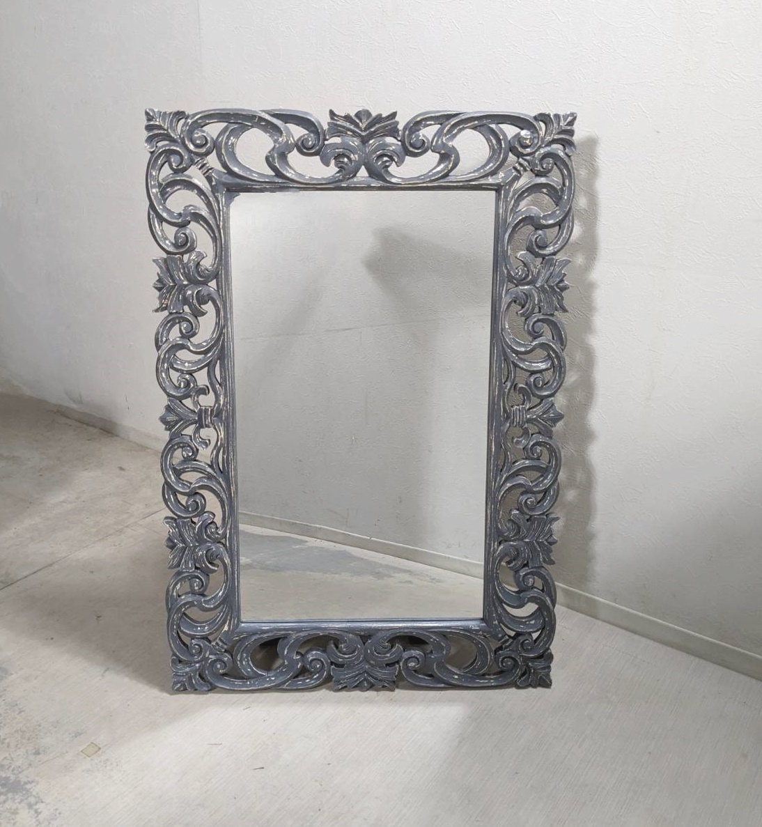  cheeks purity wooden frame ornament establish .. mirror sculpture car Be gray 