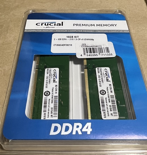 Crucial クルーシャル メモリ CT2K8G4DFD8213 DDR4-2133 PC4-17000 16GB（8GBx2枚組）x2 合計 32GB_画像1