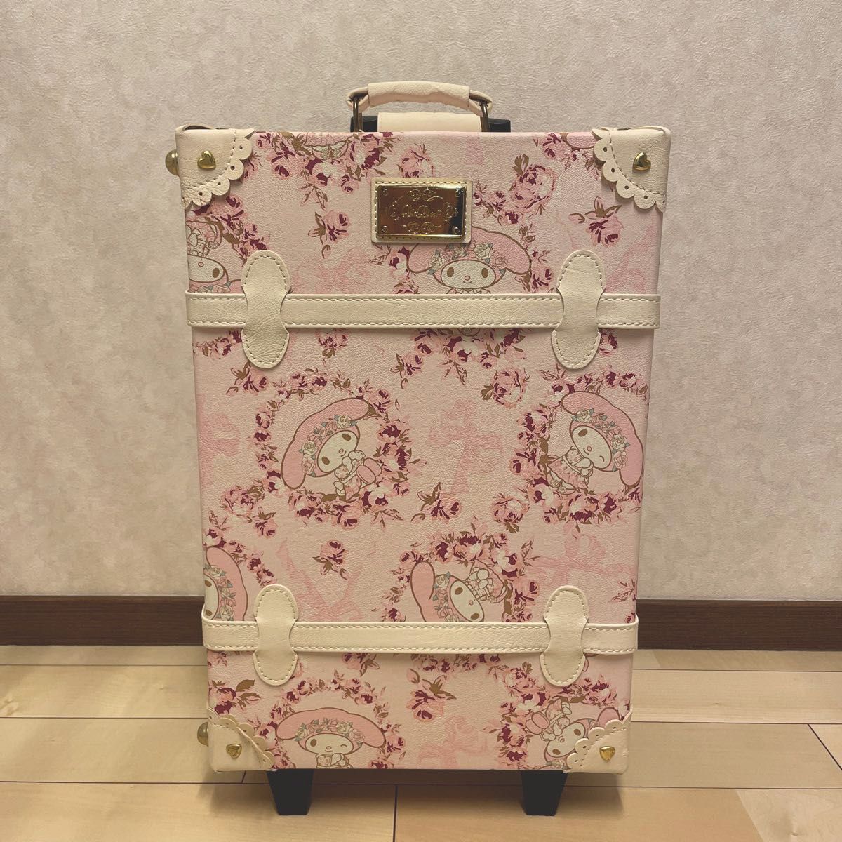マイメロ リズリサ キャリーバッグ ケース リズメロ 花柄 ピンク