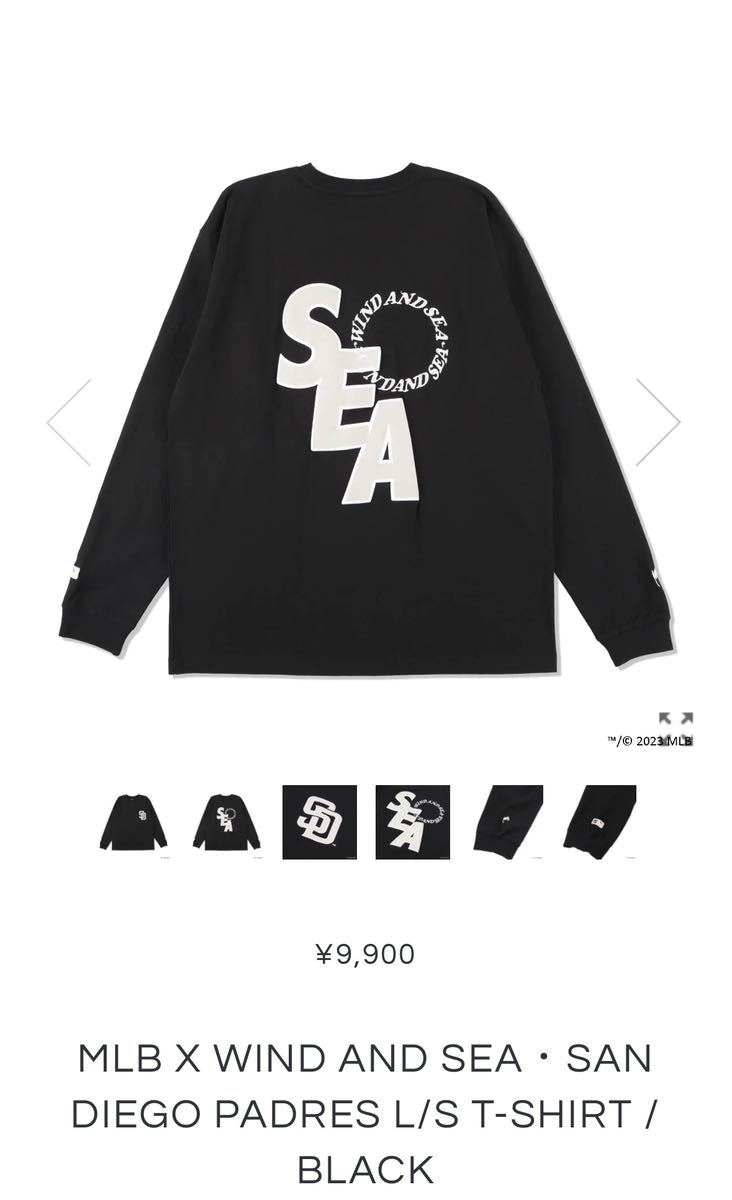 ヤフオク! - WIND AND SEA × MLB SD ロンT XL