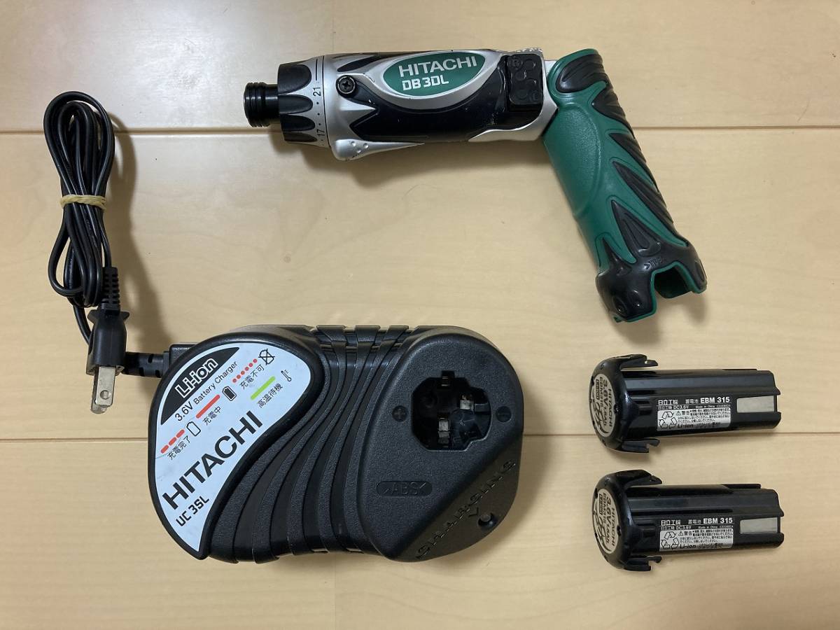 ヤフオク! - 中古品 HITACHI 日立工機 コードレスドライバドリル...