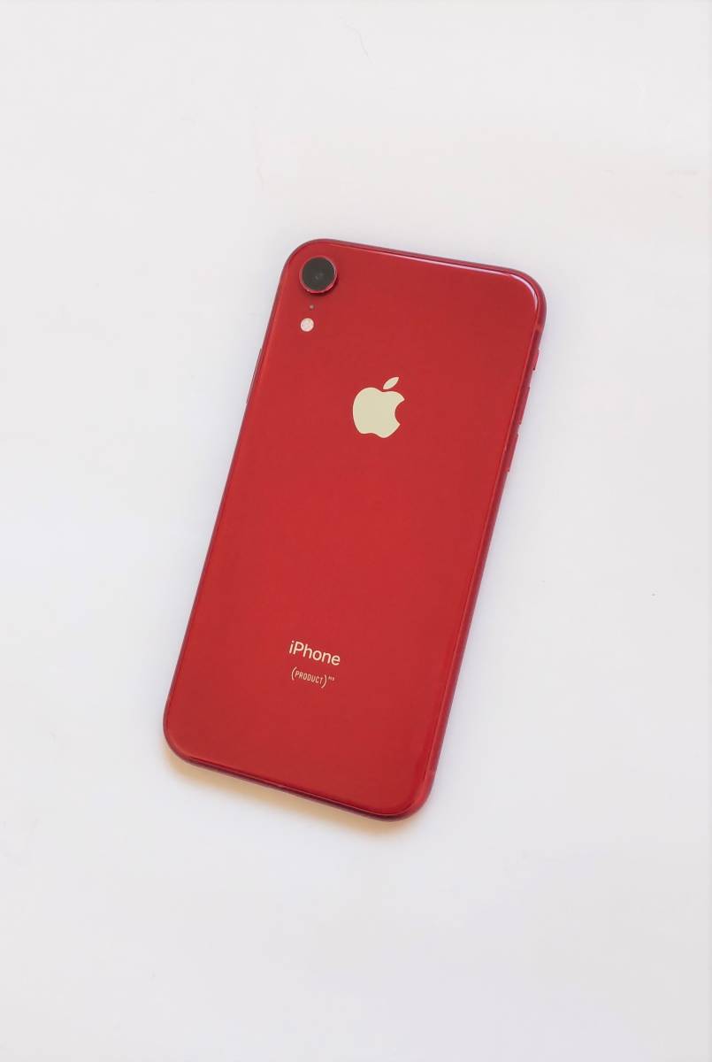 送料無料 美品 iPhone XR 64GB SIMフリー レッド 格安SIM使用可能 SIM