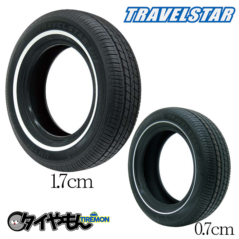 トラベルスター UN106 195/75R14 195/75-14 92S ホワイトリボン 1.6cm 14インチ 1本のみ TRAVELSTAR 輸入 サマータイヤ_画像1