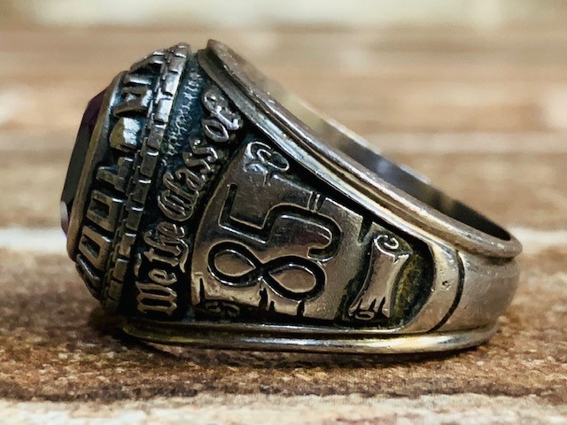 * super rare!1985 year Vintage high school ring.80\'sVintage.21 number. college ring. old clothes. Roo do series lock Biker.80 period lagido style 