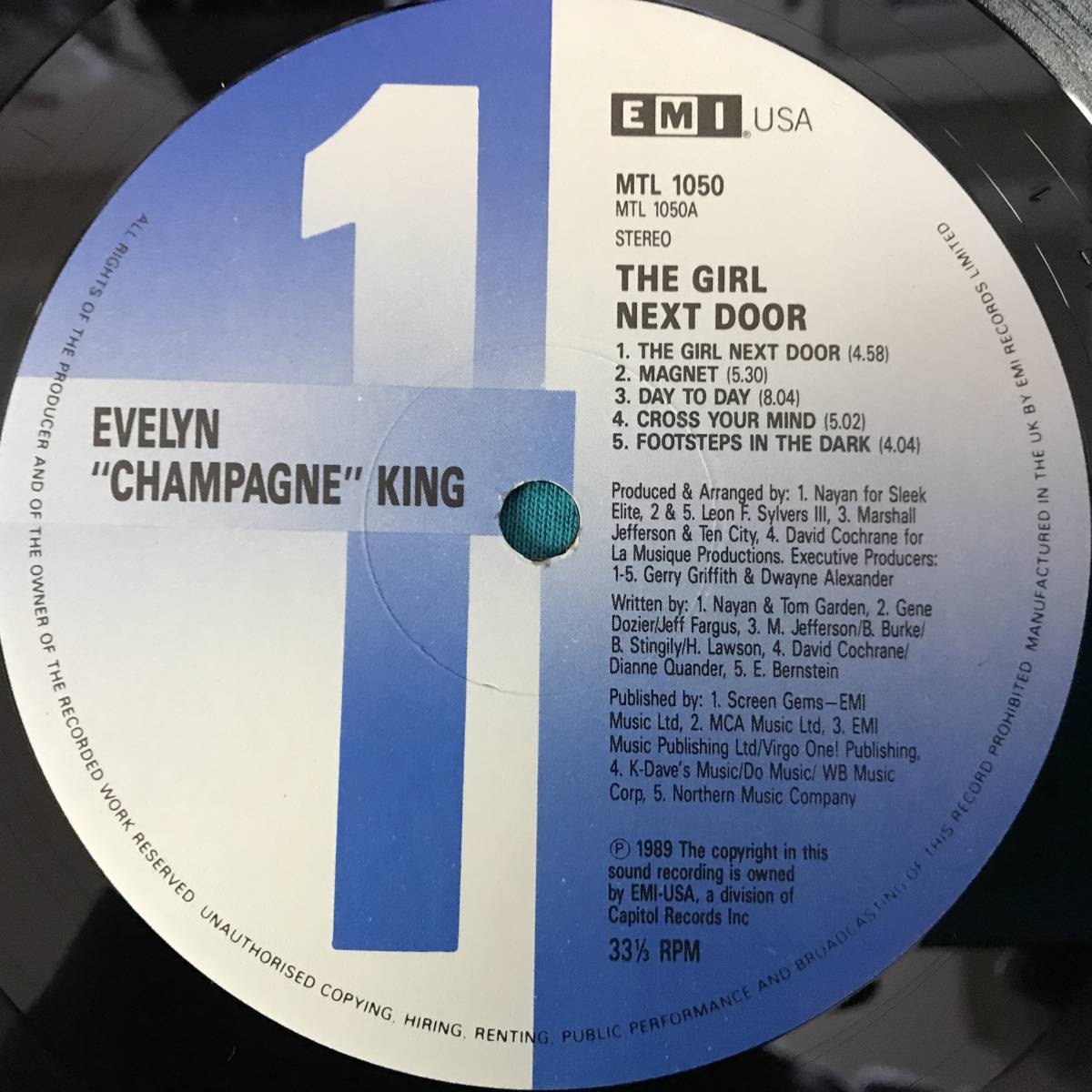 LP●Evelyn "Champagne" King / The Girl Next Door UKオリジナル盤MTL 1050_画像3