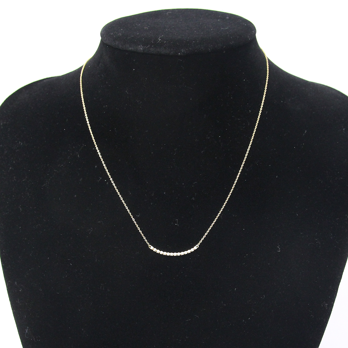  Ahkah K18YGbi Lee b You necklace Short diamond 0.07 AHKAH VC0326010100