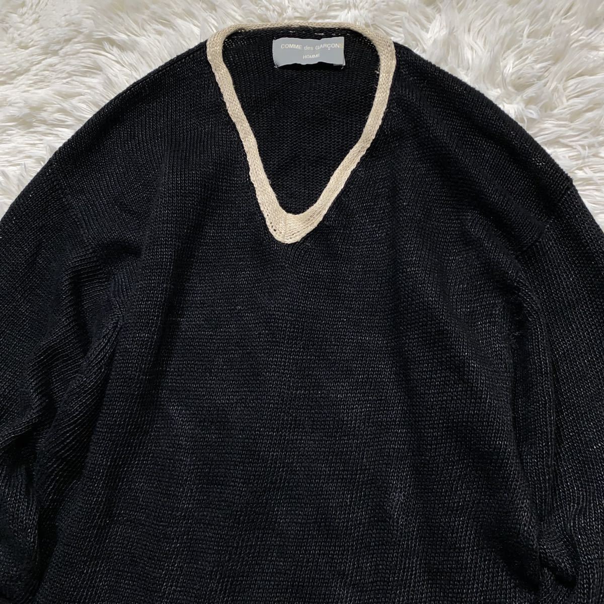 マラソン限定 COMME リネンニット 黒の通販 by yujina's shop