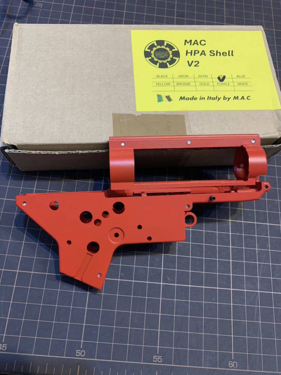 【新品】　MAC Airsoft HPA Gear Box V2 (Red)　（検　メカボ　カット　外部　ソース　電磁弁カスタム