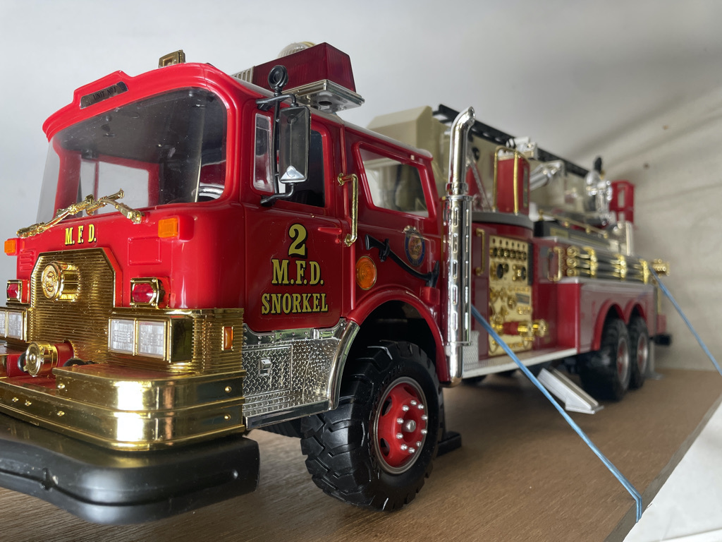 NEW・BRIGHT FIRE department 消防車 Yahoo!オークション - 動作確認済 特大 トレーラー NEW BRIGHT