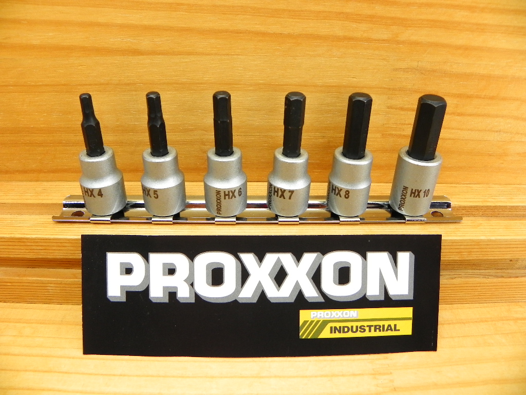 プロクソン 3/8(9.5) 六角レンチ ヘックス ビット ソケットセット 6点 PROXXONの画像1