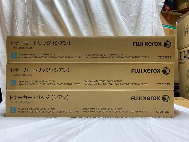 b 未使用 富士ゼロックス 純正トナー 4色 計12本セット CT201582