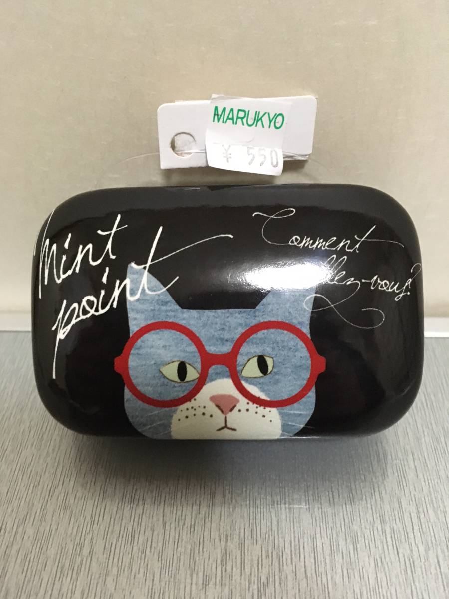 MARUKYO　めがね猫マルチケース☆彡　ブラック☆　メガネねこ　新品_裏