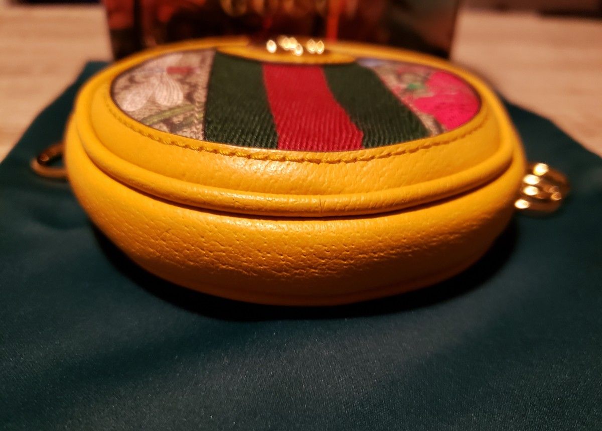 新品未使用 GUCCI オフディアGGフローラコインケース イエロー