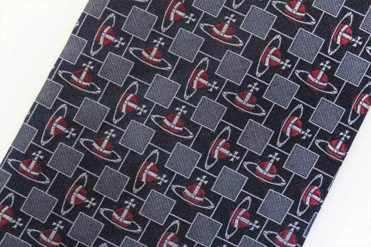 UE36 Vivienne Westwood галстук ita задний производства шелк 100% шелк общий o-b рисунок VivienneWestwood небо body o-b