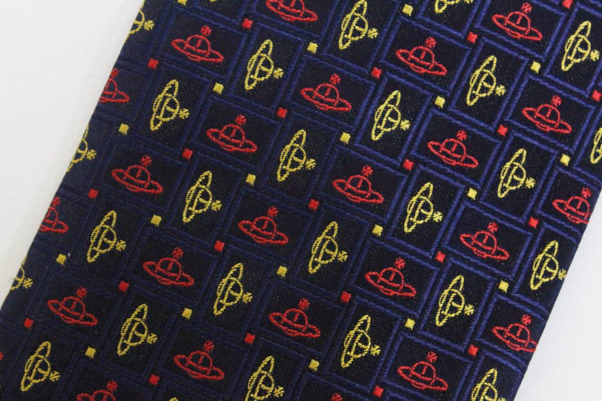 UE38 Vivienne Westwood галстук ita задний производства шелк 100% шелк общий o-b рисунок VivienneWestwood небо body o-b