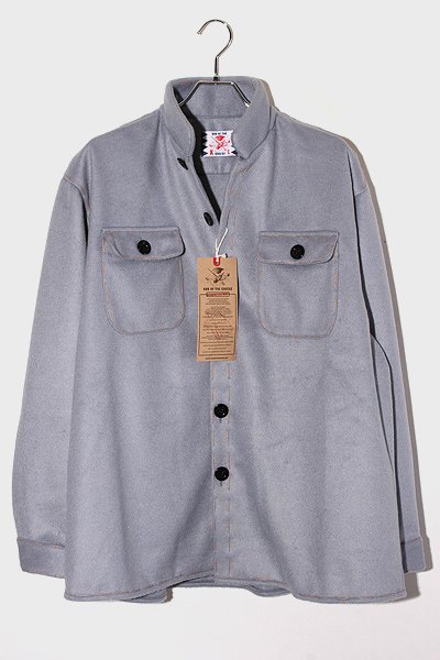 M 未使用品 2022AW SON OF THE CHEESE サノバチーズ Stitch Shirt 長袖 ステッチシャツ BLUE ブルー SC2220-SH04 /■In2 メンズ_画像1