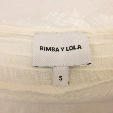 ビンバイローラ BIMBA Y LOLA カットソー 七分袖 オフホワイト 白 S *E268 レディースの画像3
