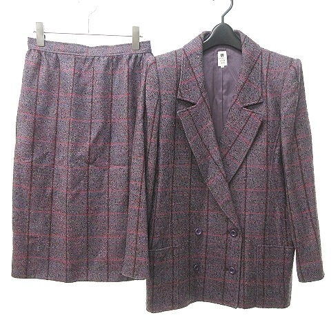 ウンガロ UNGARO 美品 ツイード スカート スーツ セットアップ ...