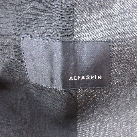 アルファスピン ALFASPIN デニムジャケット ステンカラー 総裏地 M 黒 ブラック /AU レディースの画像7