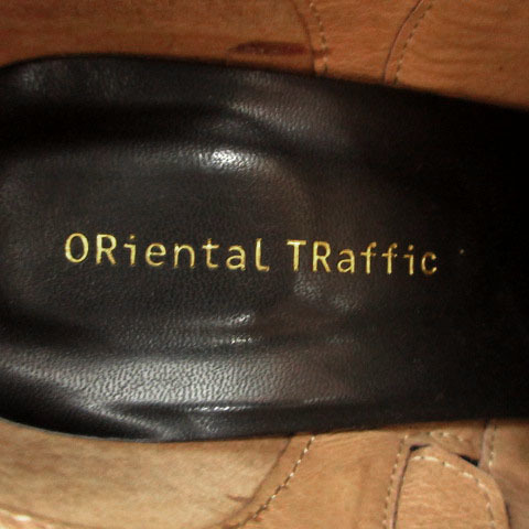 olientaru трафик ORIENTAL TRAFFIC ботиночки боковой застежка-молния замша кожа переключатель . черный чёрный LL женский 