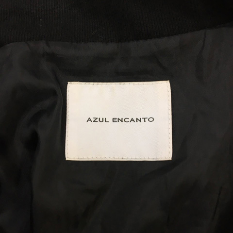 アズールエンカント AZUL ENCANTO ジャケット ブルゾン ジップアップ 比翼仕立て 無地 長袖 S 黒 ブラック レディース_画像5