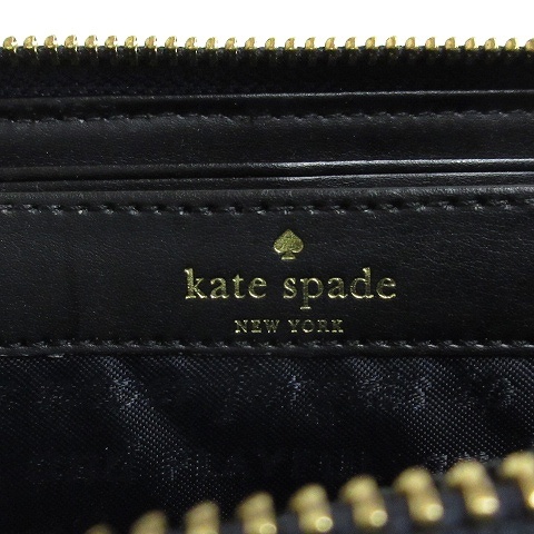 ケイトスペード KATE SPADE 長財布 ラウンドファスナー 星柄 スター レザー ネイビー レディース_画像6