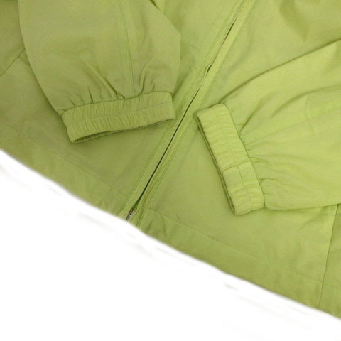マンシングウェア MUNSINGWEAR ジャケット ウインドブレーカー スタンドカラー ロゴプリント 裏地メッシュ グリーン系 黄緑 LL_画像5