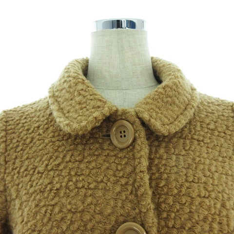  Olive des Olive OLIVE des OLIVE coat turn-down collar long sleeve long thick wool plain tea Brown outer /MO lady's 