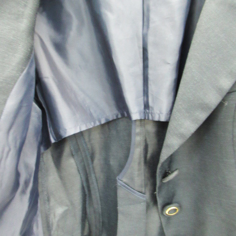 スウィングル Swingle テーラードジャケット ミドル丈 シングルボタン 七分袖 1 紺 ネイビー /SM21 レディース_画像3