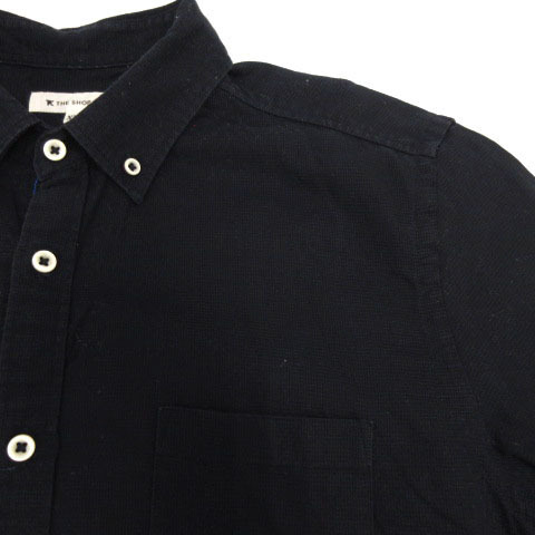  The shop tea ke-THE SHOP TK shirt short sleeves button down navy navy blue XL men's 