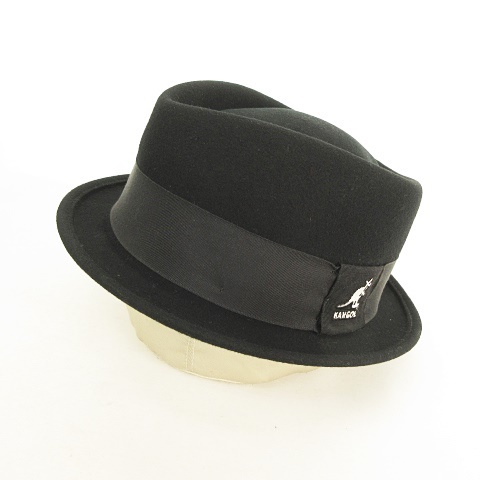 カンゴール KANGOL K0212SM Pork Pie Trilby トリルビー ポークパイハット ショートブリムハット 帽子 ロゴ刺繍 L USA製 大きいサイズ_画像1