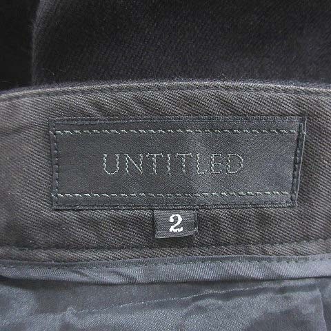  Untitled UNTITLED tapered pants slacks wool 2 black black /CT #MO lady's 