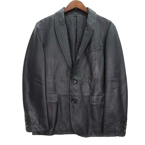  Takeo Kikuchi TAKEO KIKUCHI овечья кожа tailored jacket 2B кожа ягненка черный чёрный 2 мужской 