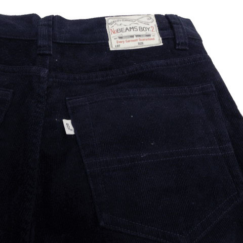  Beams Boy BEAMS BOY pants jeans type tapered corduroy cotton . navy navy blue 1 lady's 