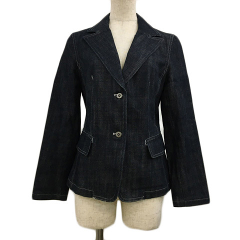 Lope Tope Jacket Denim G Jon Terrard Machina Center Vent вентиляционное отверстие с длинным рукавом 7Ar Navy Navy Ladies