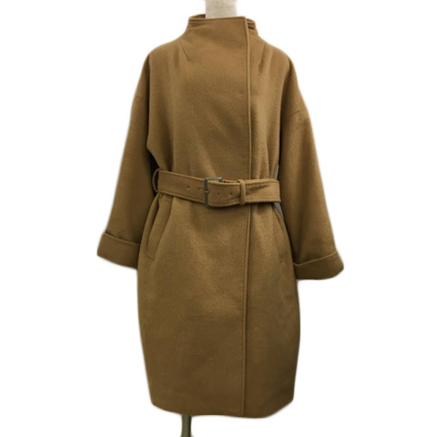  Kei Be efKBF Urban Research пальто воротник-стойка длинный двойной ремень имеется One бежевый женский 