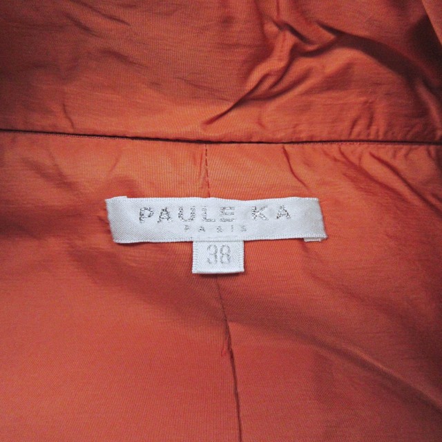  paul (pole) kaPAULE KA альпака котороткое пальто жакет пирог ru Zip выше воротник-стойка orange 38 1228 IBO33 женский 