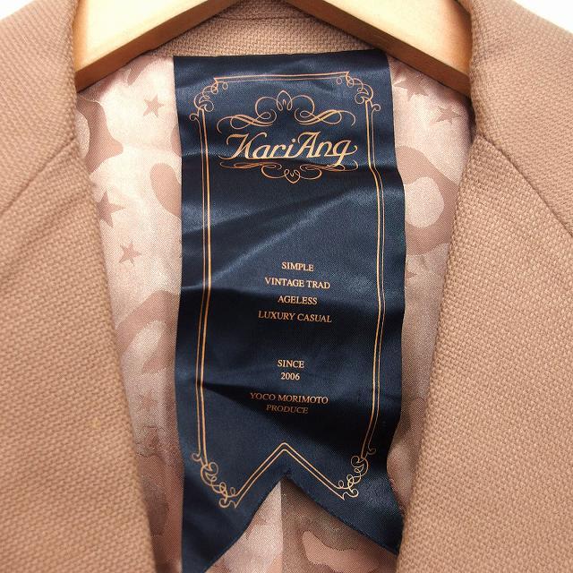  KariAng KariAng tailored jacket одиночный общий рисунок шерсть шерсть S Brown чай /HT2 женский 