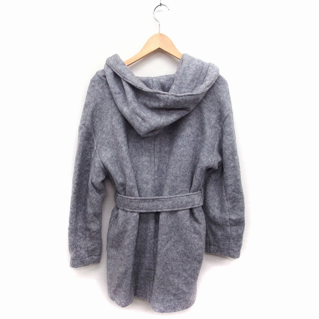  E hyphen world gallery E HYPHEN WORLD GALLERYf- dead coat outer midi height nappy M gray /FT9 lady's 