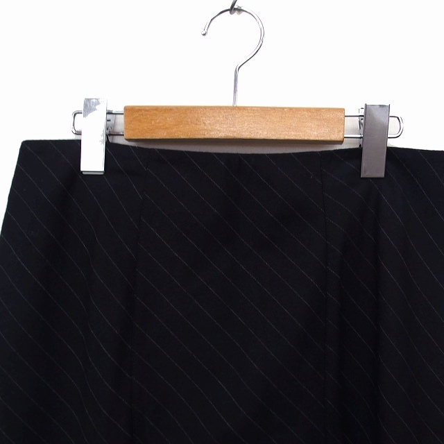  Ined INED юбка flair русалка длинный шерсть боковой Zip полоса 13 чёрный черный /NT11 женский 