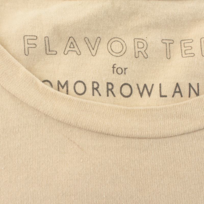 トゥモローランド TOMORROWLAND FLAVOR TEE Tシャツ カットソー プリント クルーネック プルオーバー 半袖 F ベージュ /TW11 レディースの画像7