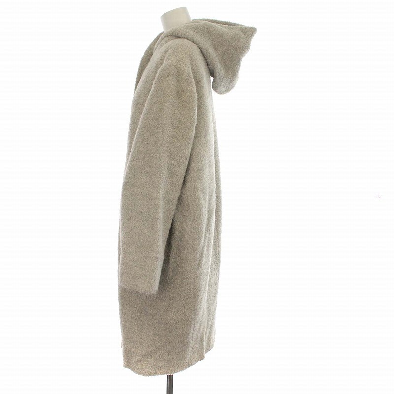 マックスマーラ MAX MARA アルパカ コート ウール混 フード ロング 38