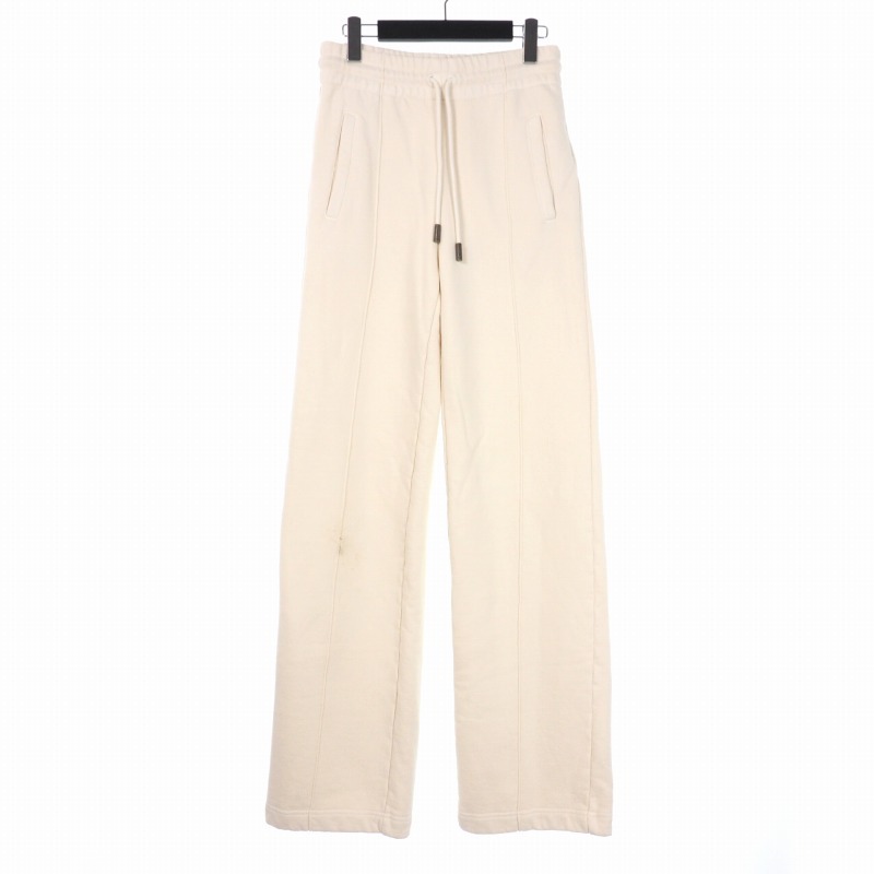 オフホワイト OFF WHITE DIAG OFF WHITE TRACKPANT ロゴ トラックパンツ スウェットパンツ S クリーム OWCE9-151 レディース_画像1