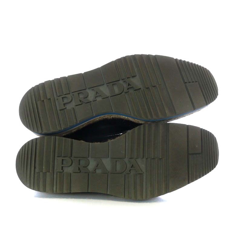 プラダ PRADA オックスフォードシューズ レースアップ エスパドリーユ